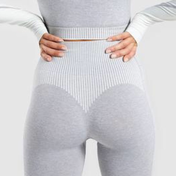 Gymshark Pants - Gymshark Amplify Seamless Leggings Seafoam Grey